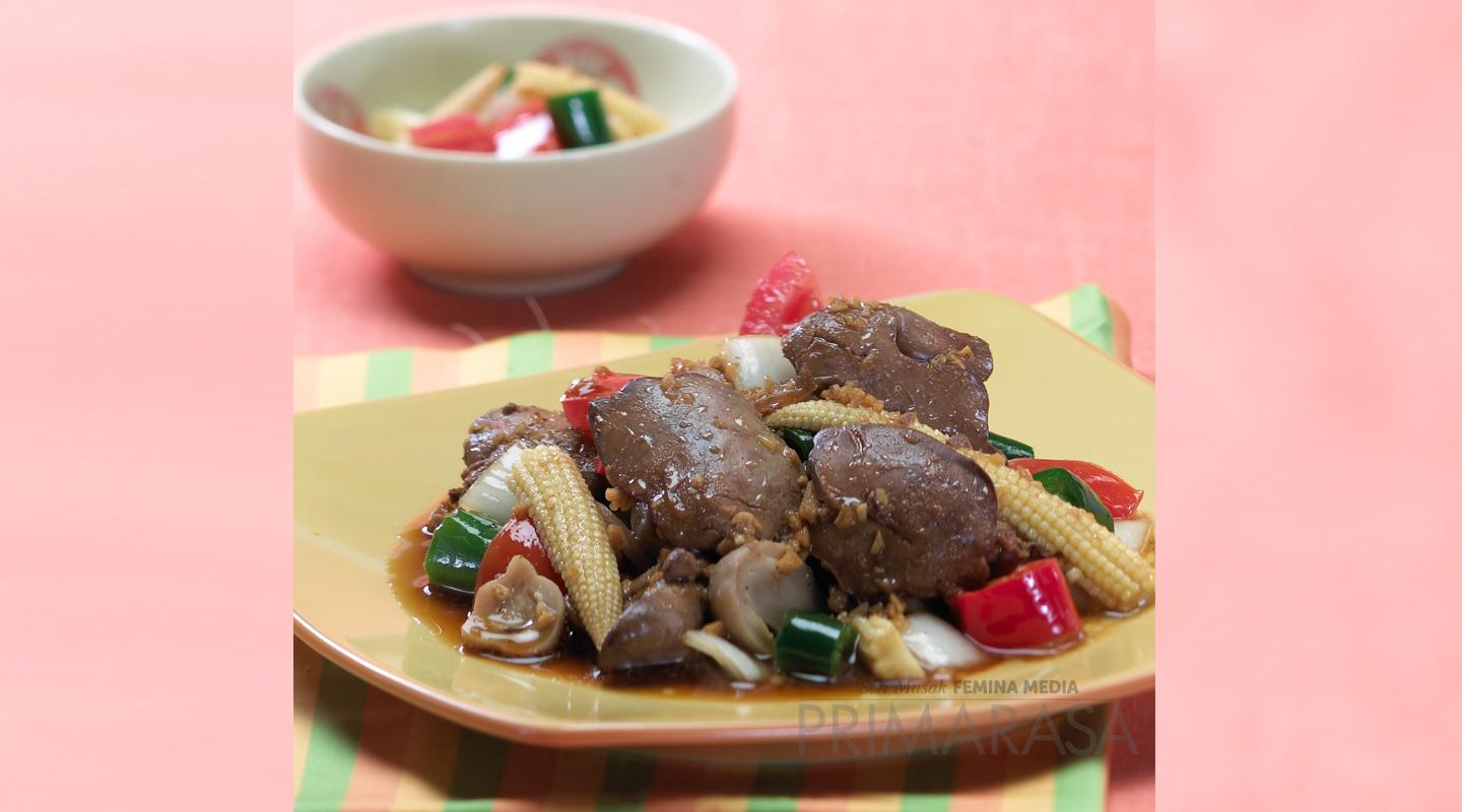 Resep Hati Ayam Masak Jamur